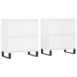 Aparadores 2 pcs derivados de madeira branco H