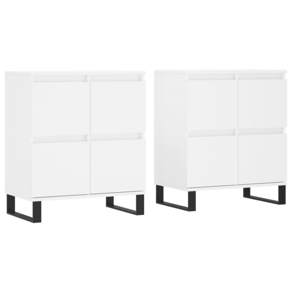 Aparadores 2 pcs derivados de madeira branco M 2