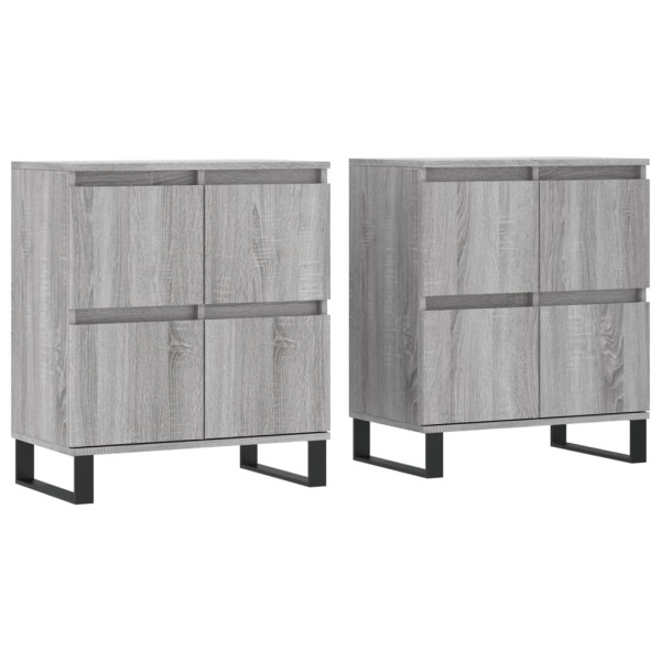 Aparadores 2 pcs derivados de madeira cinzento sonoma M 2
