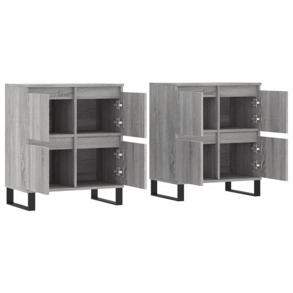 Aparadores 2 pcs derivados de madeira cinzento sonoma M 4