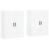 Armarios de pared 2 unidades blanco 69.5x34x90 cm 2