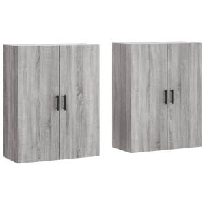 Armários de parede 2 pcs 69.5x34x90 cm cinzento sonoma H