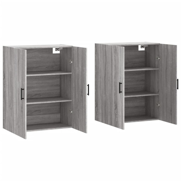Armarios de pared 2 unidades gris Sonoma 69.5x34x90 cm M 4