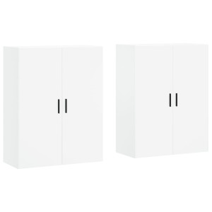 Armários de parede 2 pcs 69.5x34x90 cm branco H