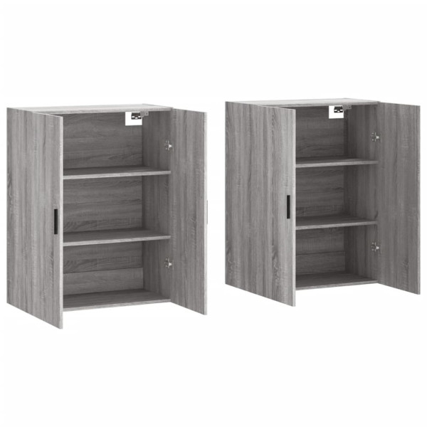 Armários de parede 2 pcs 69.5x34x90 cm cinzento sonoma M 4