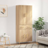Aparador alto madera contrachapada color roble 69.5x34x180 cm 1