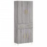 Aparador alto madera contrachapada gris sonoma 69.5x34x180 cm 2