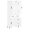 Aparador alto madera contrachapada blanco 69.5x34x180 cm 4