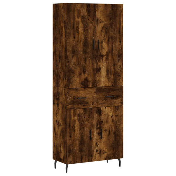 Aparador alto madera contrachapada roble ahumado 69.5x34x180 cm M 2