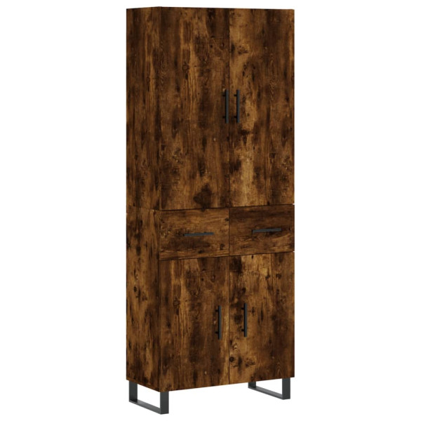 Aparador alto madera contrachapada roble ahumado 69.5x34x180 cm M 2