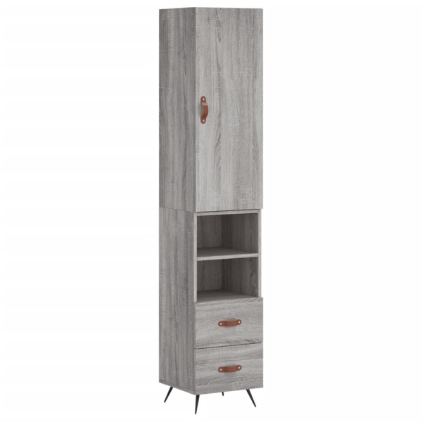 Aparador alto madera contrachapada gris Sonoma 34.5x34x180 cm M 2