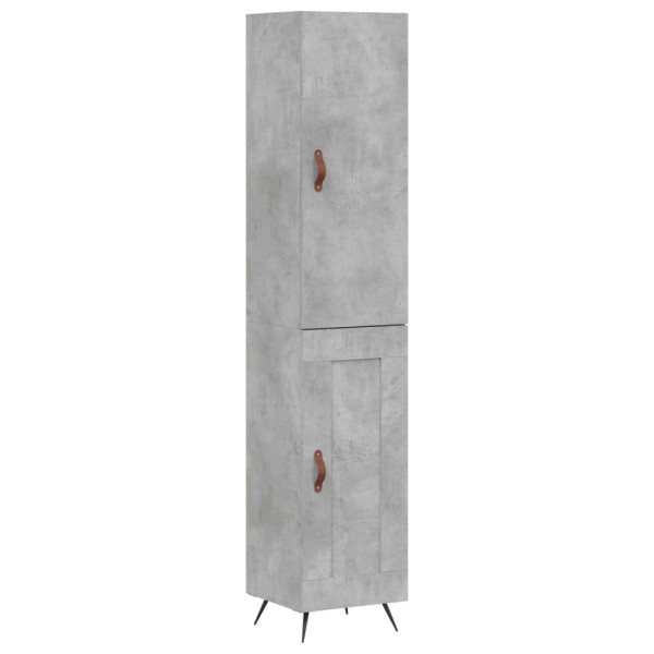 Aparador de madera contrachapada gris hormigón 34.5x34x180 cm M 2