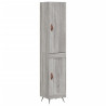 Aparador alto madera contrachapada gris Sonoma 34.5x34x180 cm 2