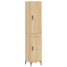Aparador de madera contrachapada roble Sonoma 34.5x34x180 cm 2