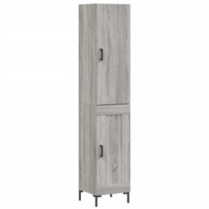 Aparador alto madera contrachapada gris Sonoma 34.5x34x180 cm H