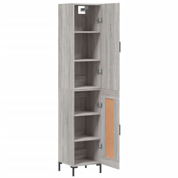 Aparador alto madera contrachapada gris Sonoma 34.5x34x180 cm M 4
