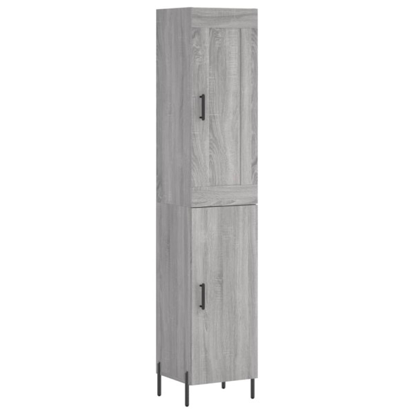 Aparador alto madera contrachapada gris Sonoma 34.5x34x180 cm M 2