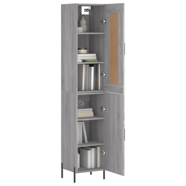 Aparador alto madera contrachapada gris Sonoma 34.5x34x180 cm M 3