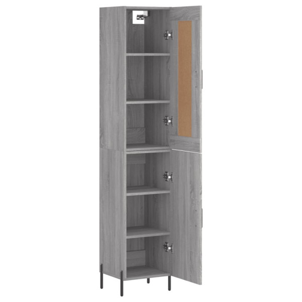 Aparador alto madera contrachapada gris Sonoma 34.5x34x180 cm M 4