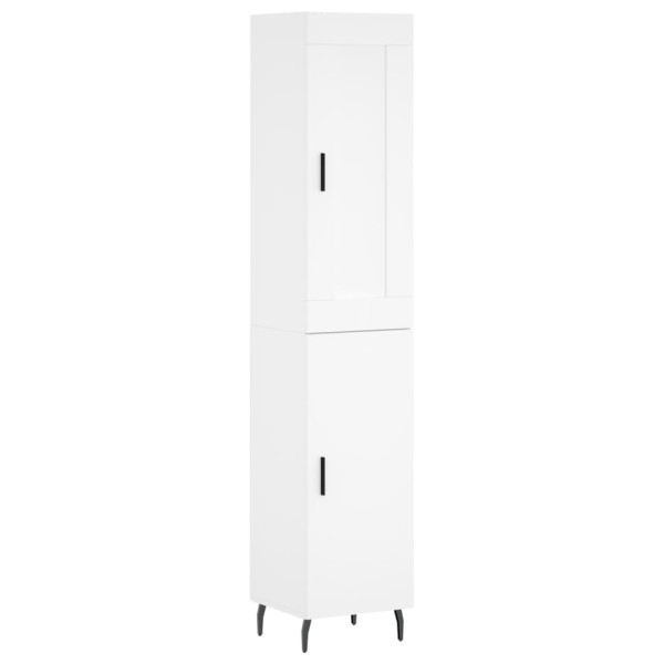 Aparador alto madera contrachapada blanco 34.5x34x180 cm M 2