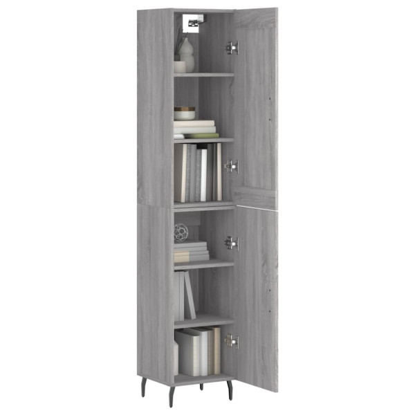 Aparador alto madera contrachapada gris Sonoma 34.5x34x180 cm M 3