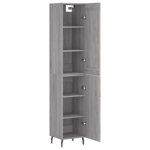 Aparador alto madera contrachapada gris Sonoma 34.5x34x180 cm M 4
