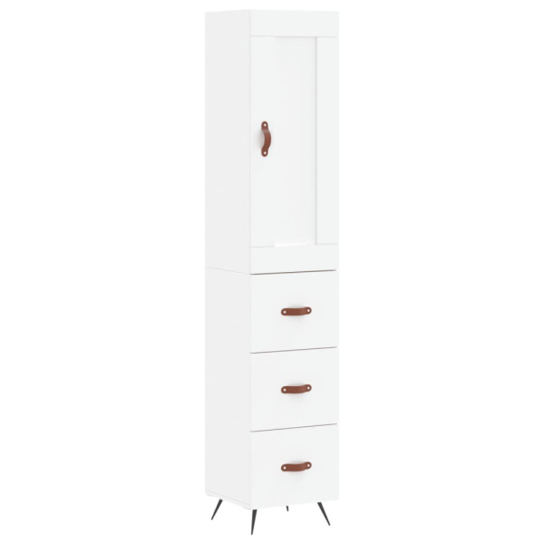 Aparador alto madera contrachapada blanco 34.5x34x180 cm M 2