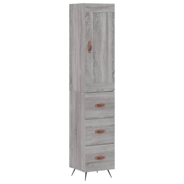 Aparador alto madera contrachapada gris Sonoma 34.5x34x180 cm M 2