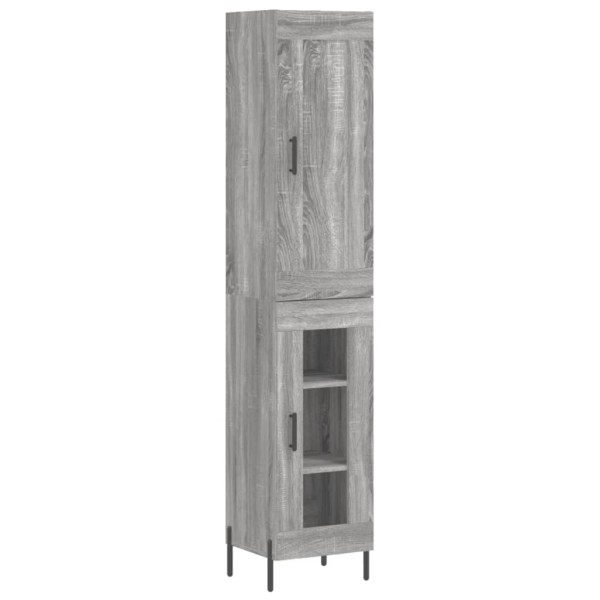 Aparador alto madera contrachapada gris Sonoma 34.5x34x180 cm M 2