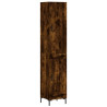 Aparador de madera contrachapada roble ahumado 34.5x34x180 cm 2
