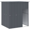Caseta perros con tejado acero galvanizado gris 165x153x181 cm 2