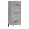 Aparador alto madera contrachapada gris Sonoma 34.5x34x180 cm 5