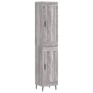 Aparador alto madera contrachapada gris Sonoma 34.5x34x180 cm H