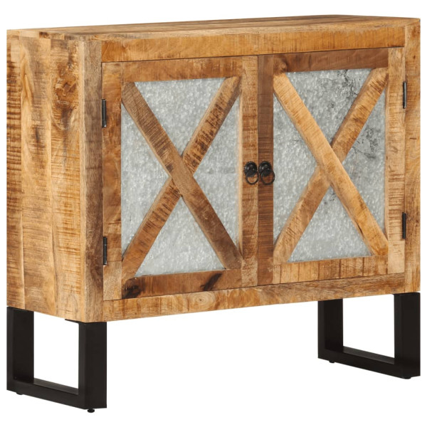 Aparador de madera maciza de mango y metal 80x30x71 cm D