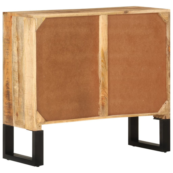 Aparador de madera maciza de mango y metal 80x30x71 cm M 4