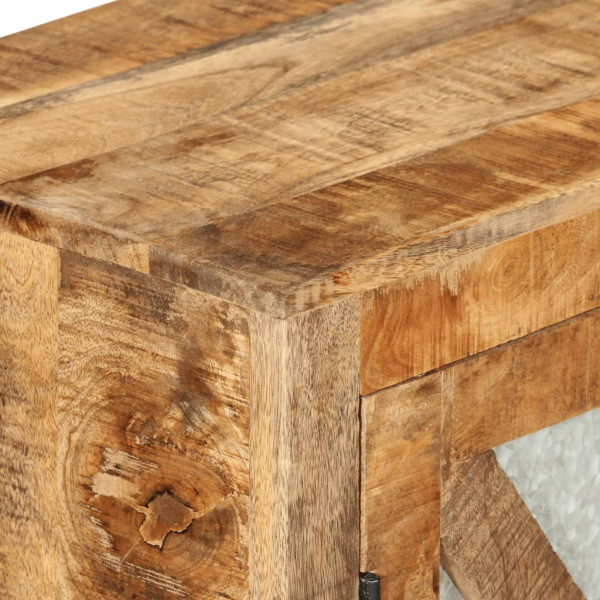 Aparador de madera maciza de mango y metal 80x30x71 cm M 5