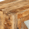 Aparador de madera maciza de mango y metal 80x30x71 cm 5