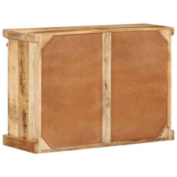 Aparador de madera maciza de mango sin tratar 80x30x55 cm M 5