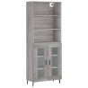Aparador alto madera contrachapada gris sonoma 69.5x34x180 cm 2