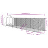 Perrera de exterior con toldo acero galvanizado plata 2x14x2.5m 4