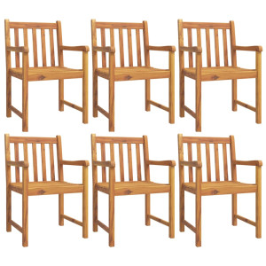 Sillas de jardín 6 uds madera maciza de acacia 56x55.5x90 cm H