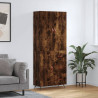 Aparador alto madera contrachapada roble ahumado 69.5x34x180 cm 1