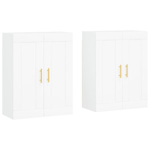 Móveis de parede 2 pcs derivados de madeira branco H