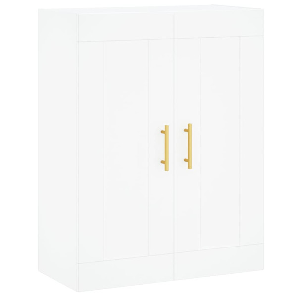 Móveis de parede 2 pcs derivados de madeira branco M 5