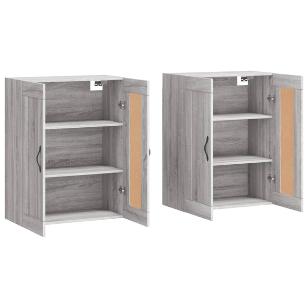 Armarios de pared 2 uds madera de ingeniería gris Sonoma M 4