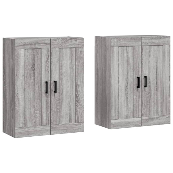Armarios de pared 2 uds madera de ingeniería gris Sonoma M 2