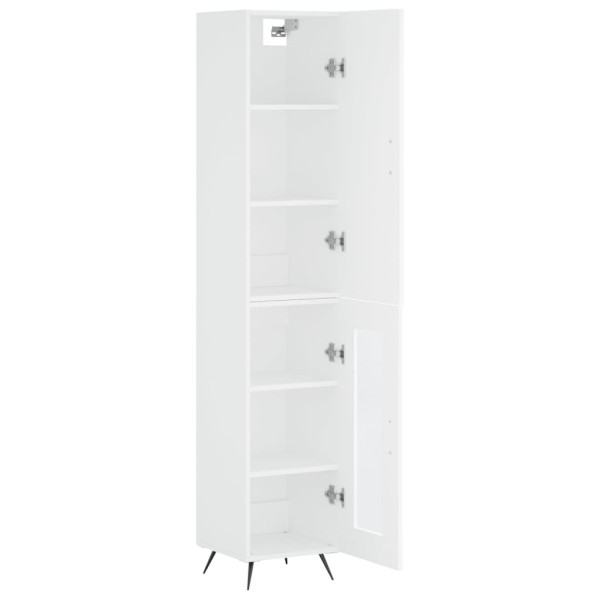 Aparador alto madera contrachapada blanco 34.5x34x180 cm M 4