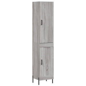 Aparador alto madera contrachapada gris Sonoma 34.5x34x180 cm H