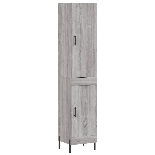 Aparador alto de compensado cinza Sonoma 34,5x34x180 cm M 2