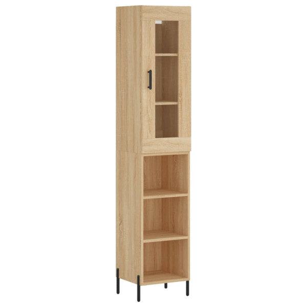 Aparador de madera contrachapada roble Sonoma 34.5x34x180 cm M 2